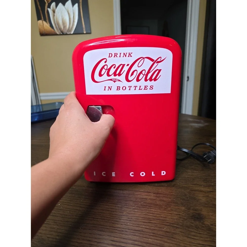 Coca-Cola Mini Fridge, 6 Can Mini Fridge, Cooler & Heater, Personal Retro Fridge